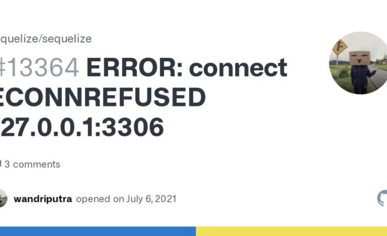 Error: Connect Econnrefused 127.0.0.1:3306 Sequelize Seeding